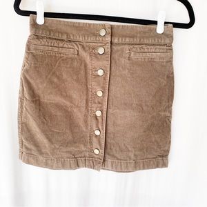 WILFRED FREE KARMEN BUTTON UP HIGHT WAISTED CORDUROY SKIRT-Size 6